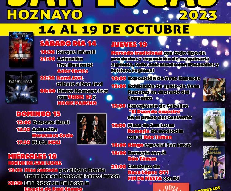 Grandes Fiestas de San Lucas 2023, Hoznayo