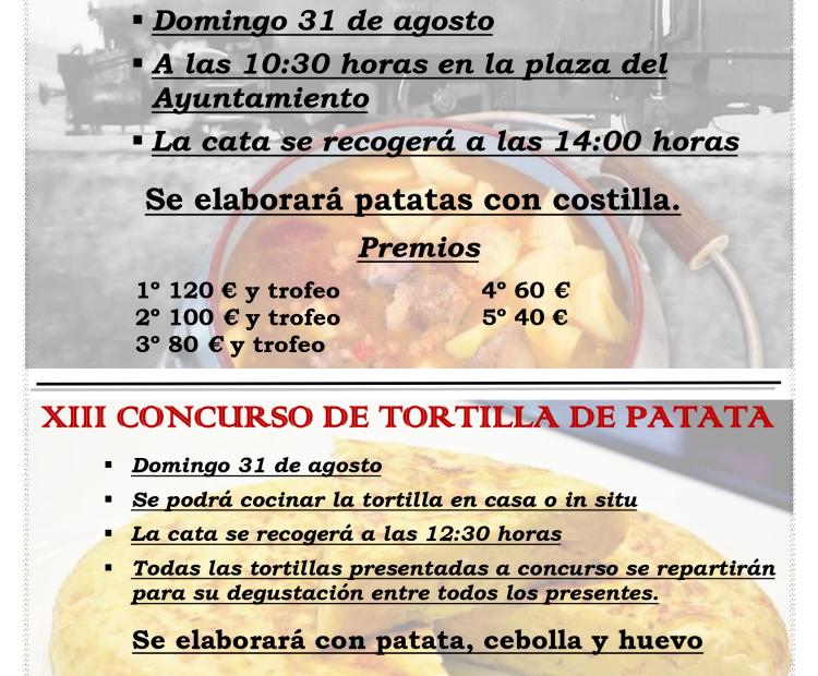 XV Concurso de olla ferroviaria y XIII Concurso de tortilla de patata, San Vicente 2025
